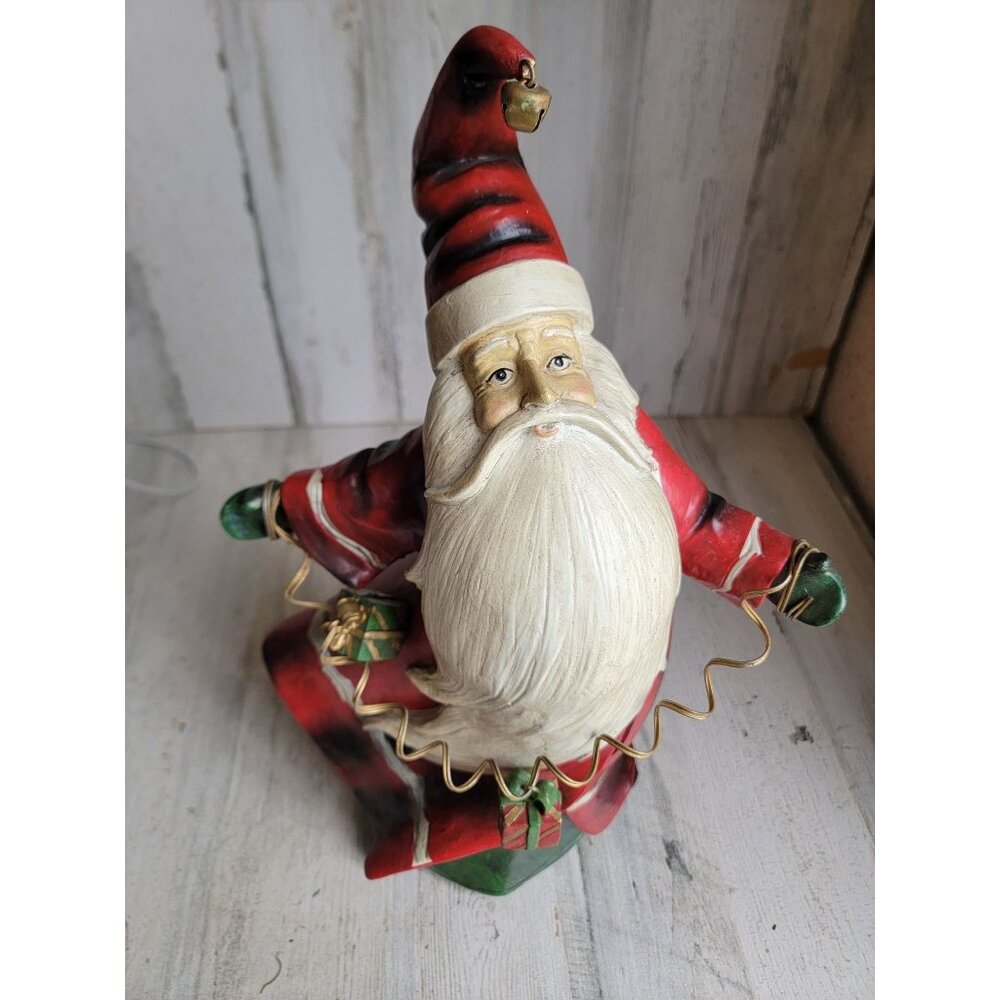 Floral St Nicholas large Santa Claus presents during Xmas home decor